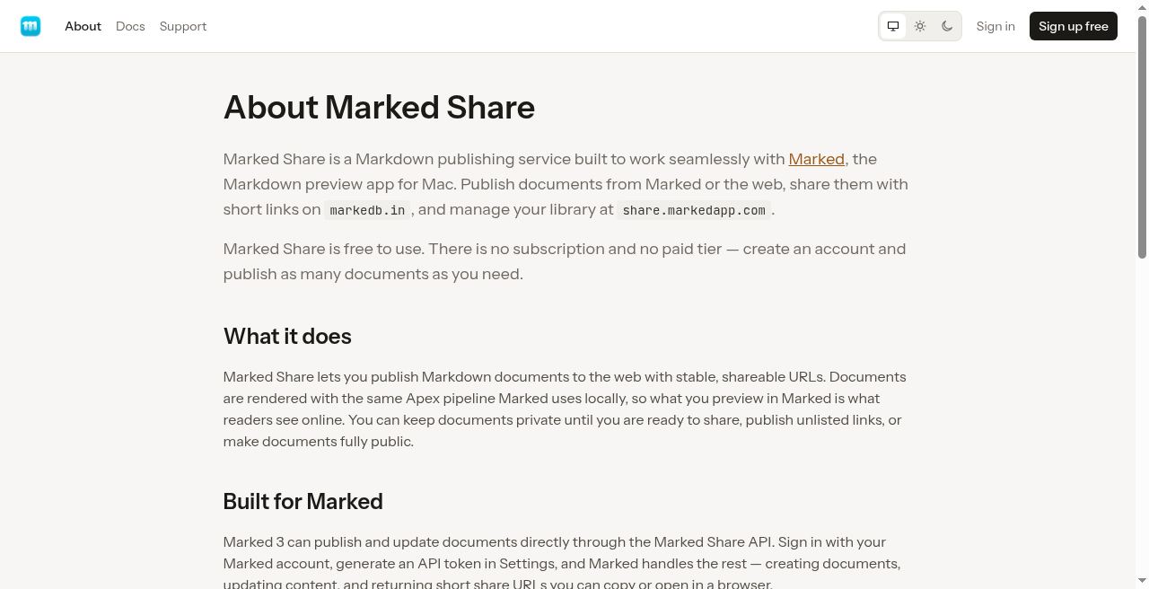 About Marked Share